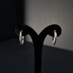 Aros Argollas pequeñas de Plata • 1,4 cm diametro • 2 mm ancho