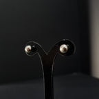 Aros de Perla de Plata • 6 mm largo • 6 mm ancho