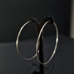 Aros Argollas de Plata • 6,5 cm diametro • 1,5 mm ancho