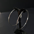 Aros Argollas de Plata • 6,5 cm diametro • 1,5 mm ancho