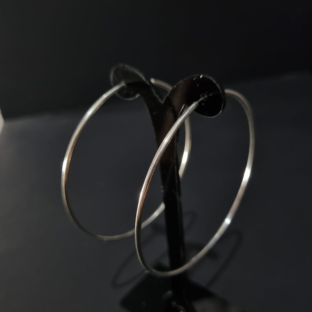 Aros Argollas de Plata • 6,5 cm diametro • 1,5 mm ancho