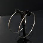 Aros Argollas de Plata • 6,5 cm diametro • 1,5 mm ancho