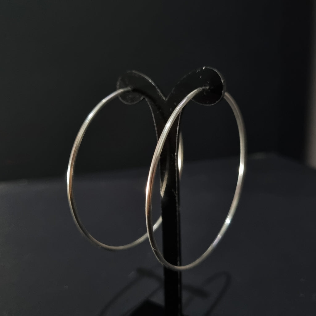 Aros Argollas de Plata • 6,5 cm diametro • 1,5 mm ancho