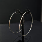 Aros Argollas de Plata • 6,5 cm diametro • 1,5 mm ancho