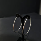 Aros Argolla de perfil cuadrado de Plata • 5,5 cm diametro • 2 mm ancho