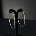 Aros Argolla Trenzada de Plata • 5,5 cm diametro • 2 mm ancho